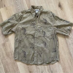 Columbia swordfish buttoned up shirt